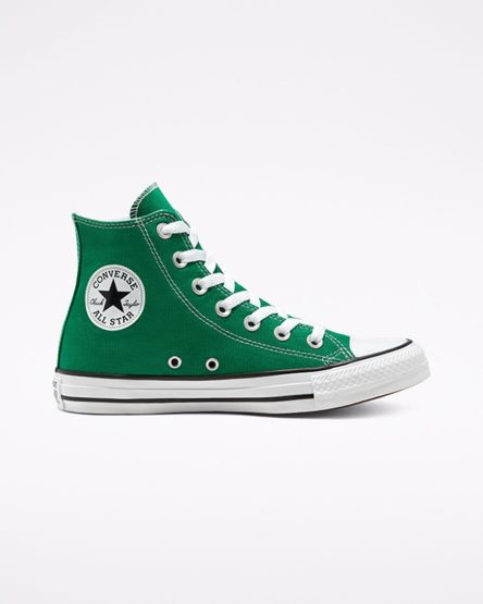 Zapatillas Altas Converse Chuck Taylor All Star Classic Hombre Verde Blancas | PE 08PELW